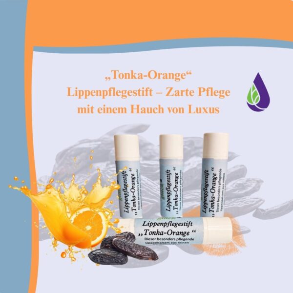 „Tonka-Orange“ Lippenpflegestift – Natur trifft sinnliche Verwöhnung 4,5ml