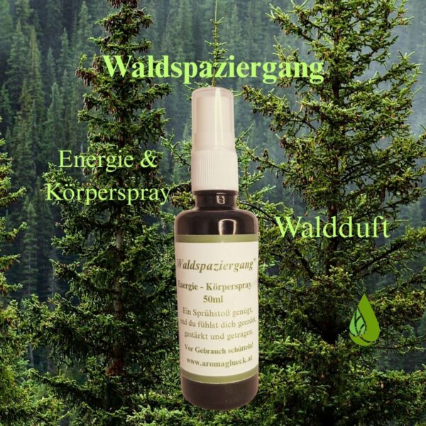 Waldduft Körperspray im Wald – Energie- und Körperspray mit ätherischen Ölen für Ruhe und Erdung