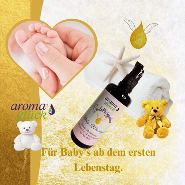 Alternative view of Goldtröpfchen - Babymassageöl 100ml, ab den ersten Lebenstag