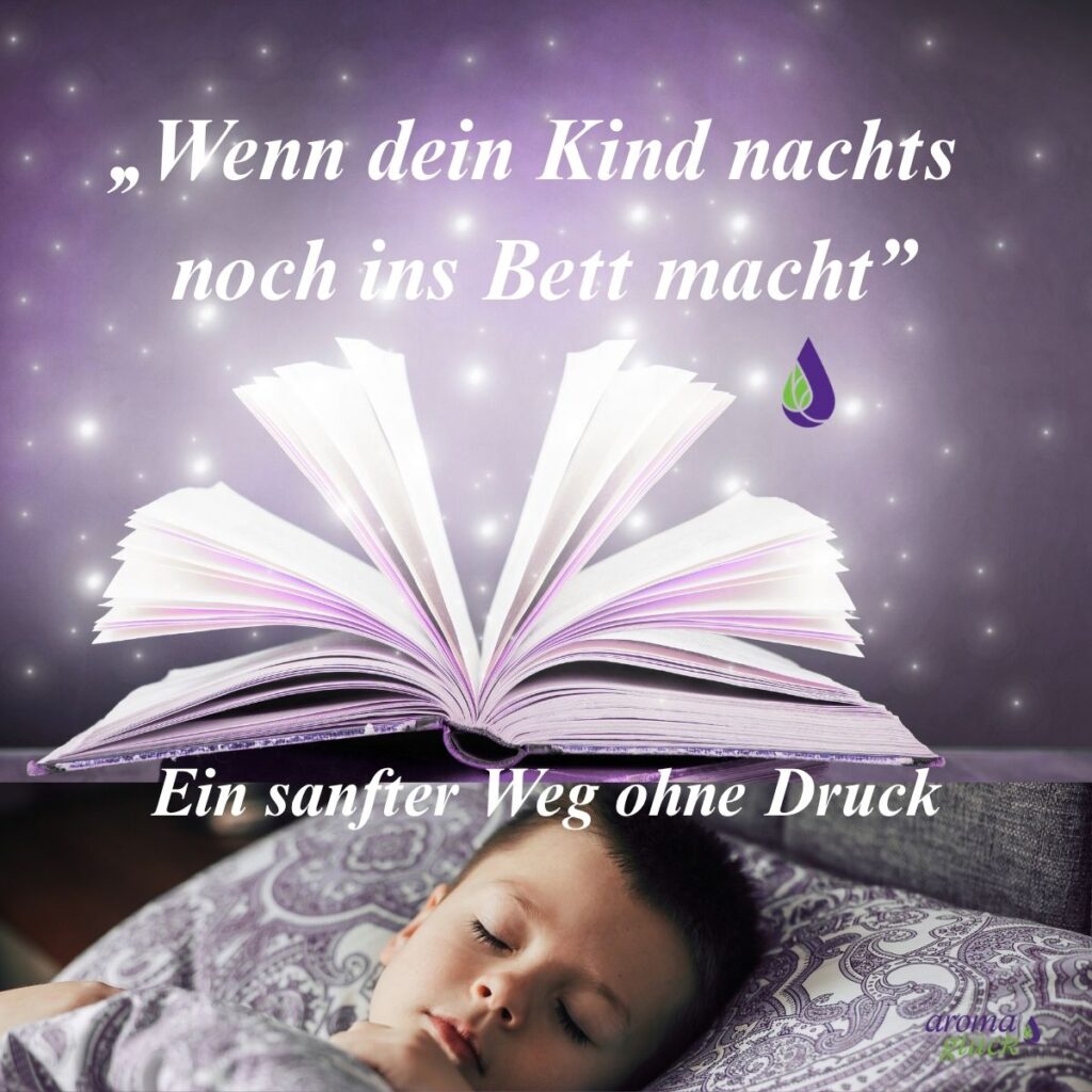 Kind schläft ruhig im Bett bei warmem Licht – Thema Bettnässen im Schulalter, sanfter Ansatz ohne Druck für mehr innere Sicherheit