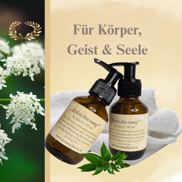 Alternative view of Körperöl „Erleichterung“ –  Natürlich. Entspannend. Befreiend. 100ml / 250ml